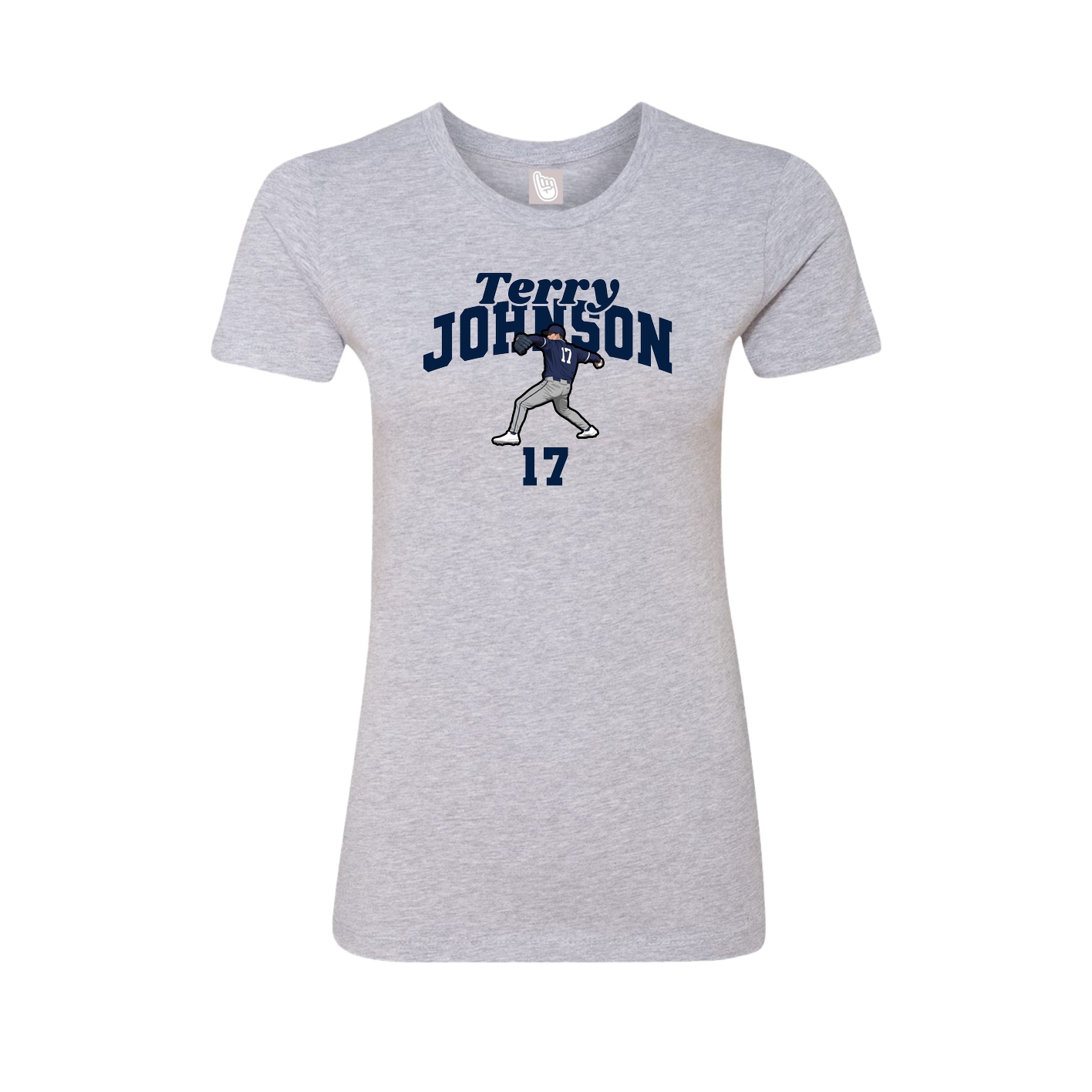Fitted Women's Tee — Signature Arch in Grey