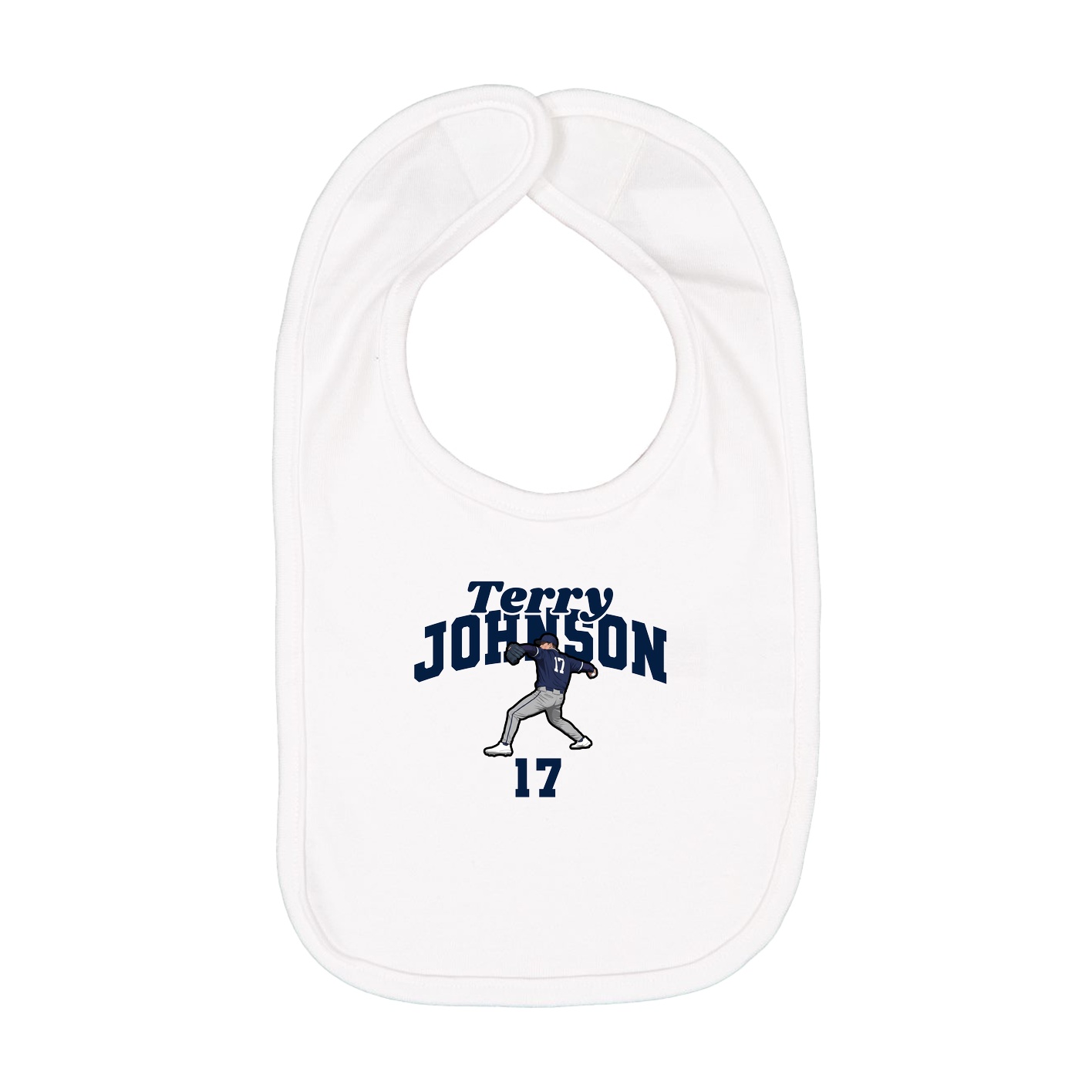 Infant Bib — Signature Arch in White