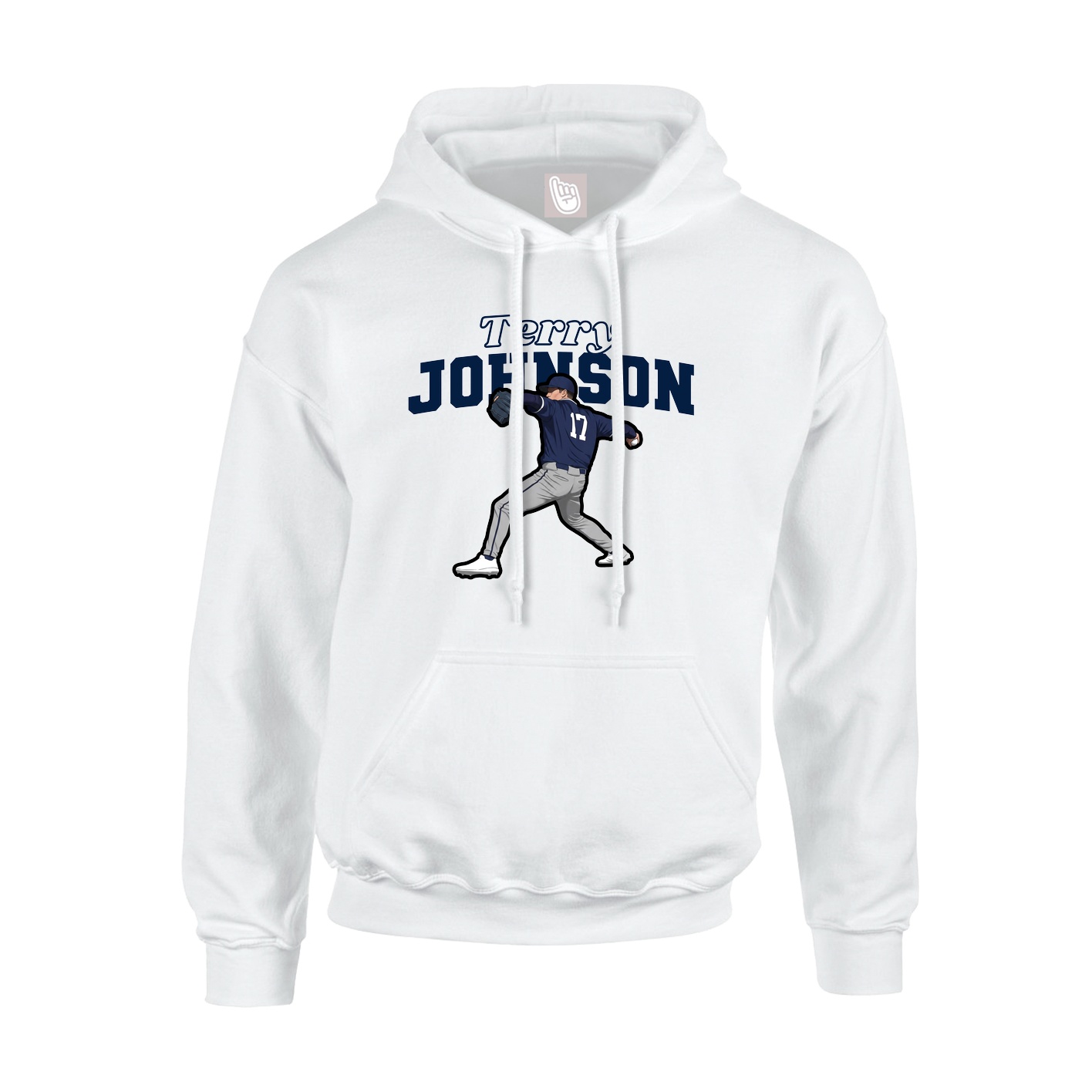 Hoodie — Name Arch in White