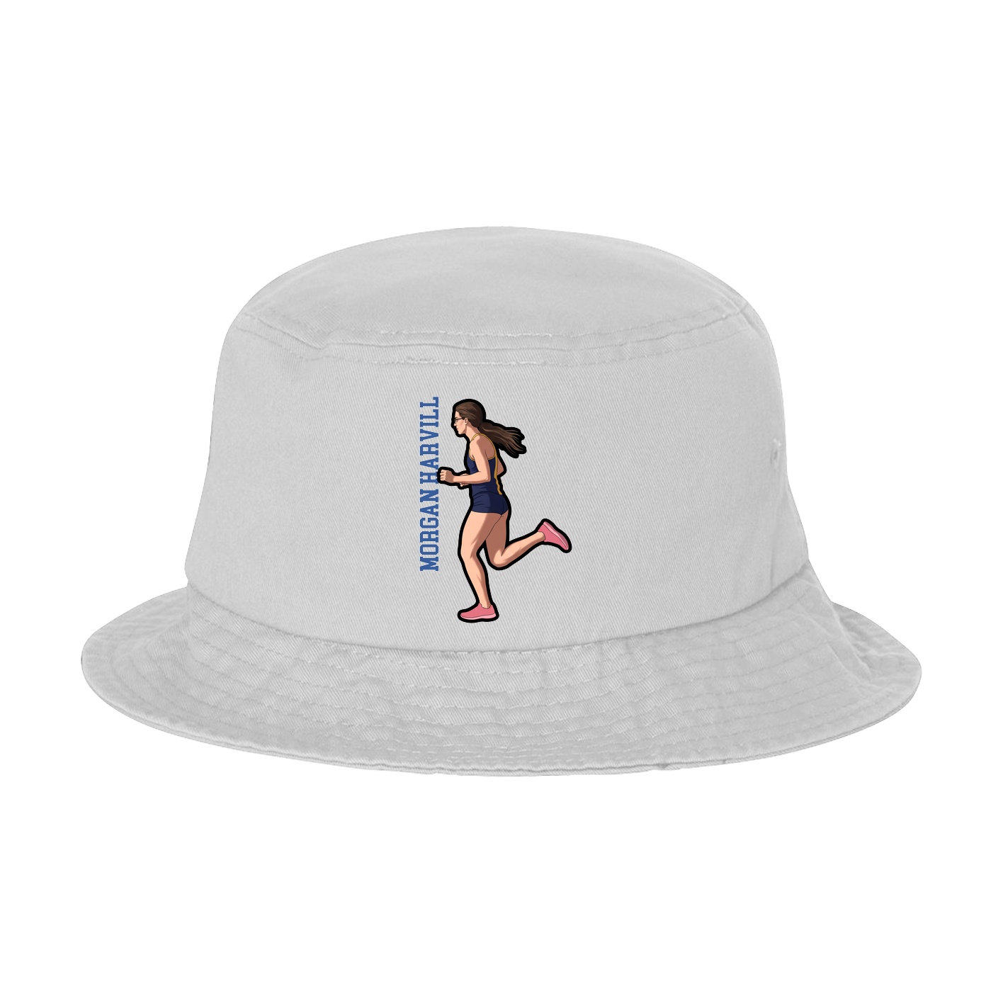 Bucket Cap — Name Vertical in White