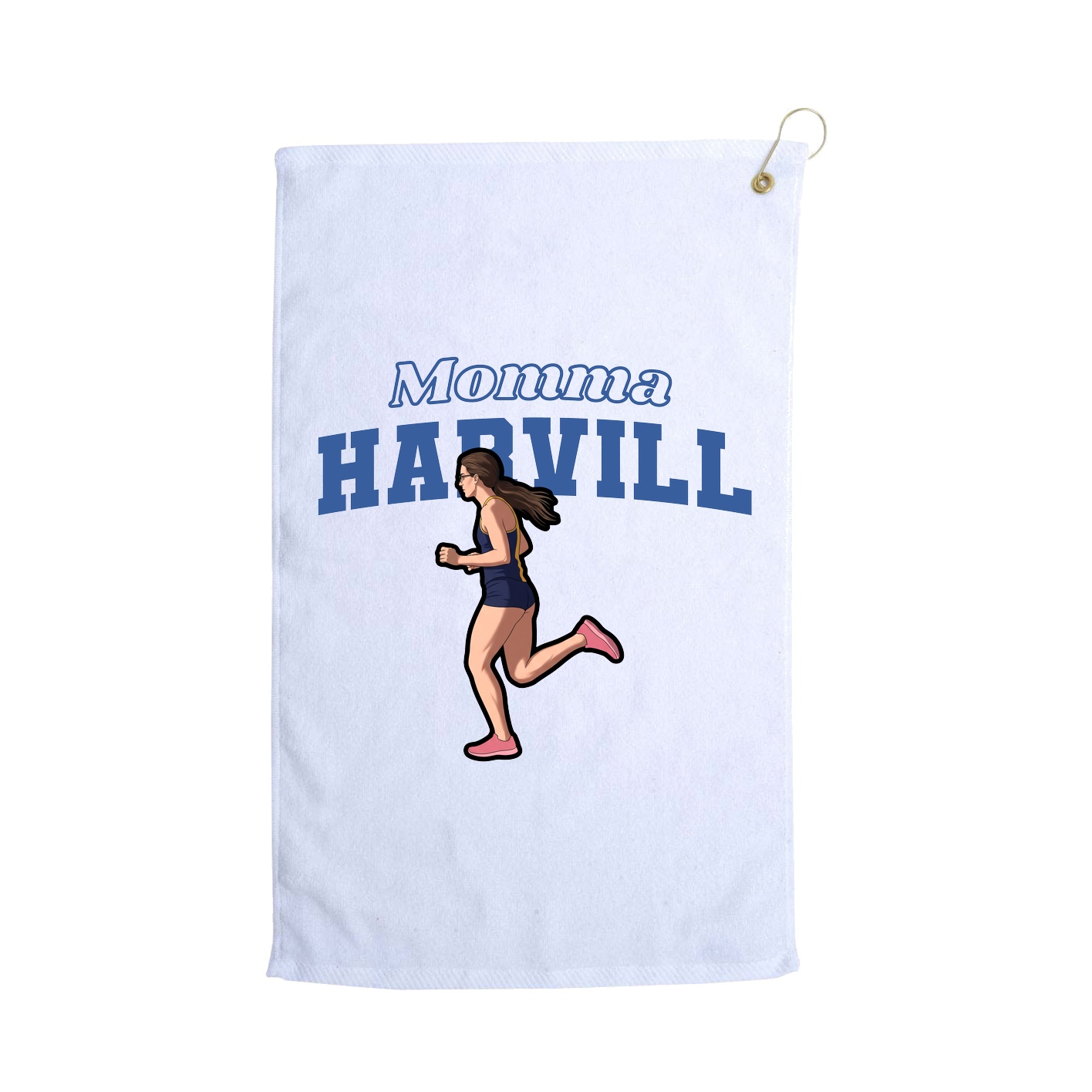 Golf Towel — Mothers Day Block in White