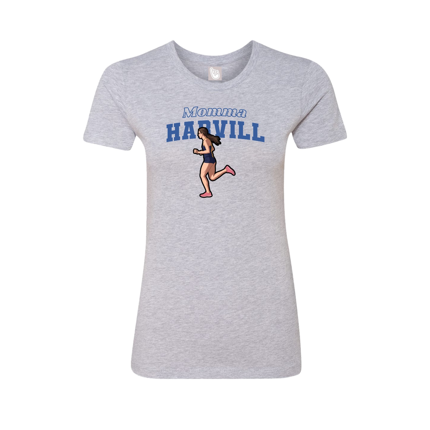 Womens Tee — Mothers Day Block in Grey