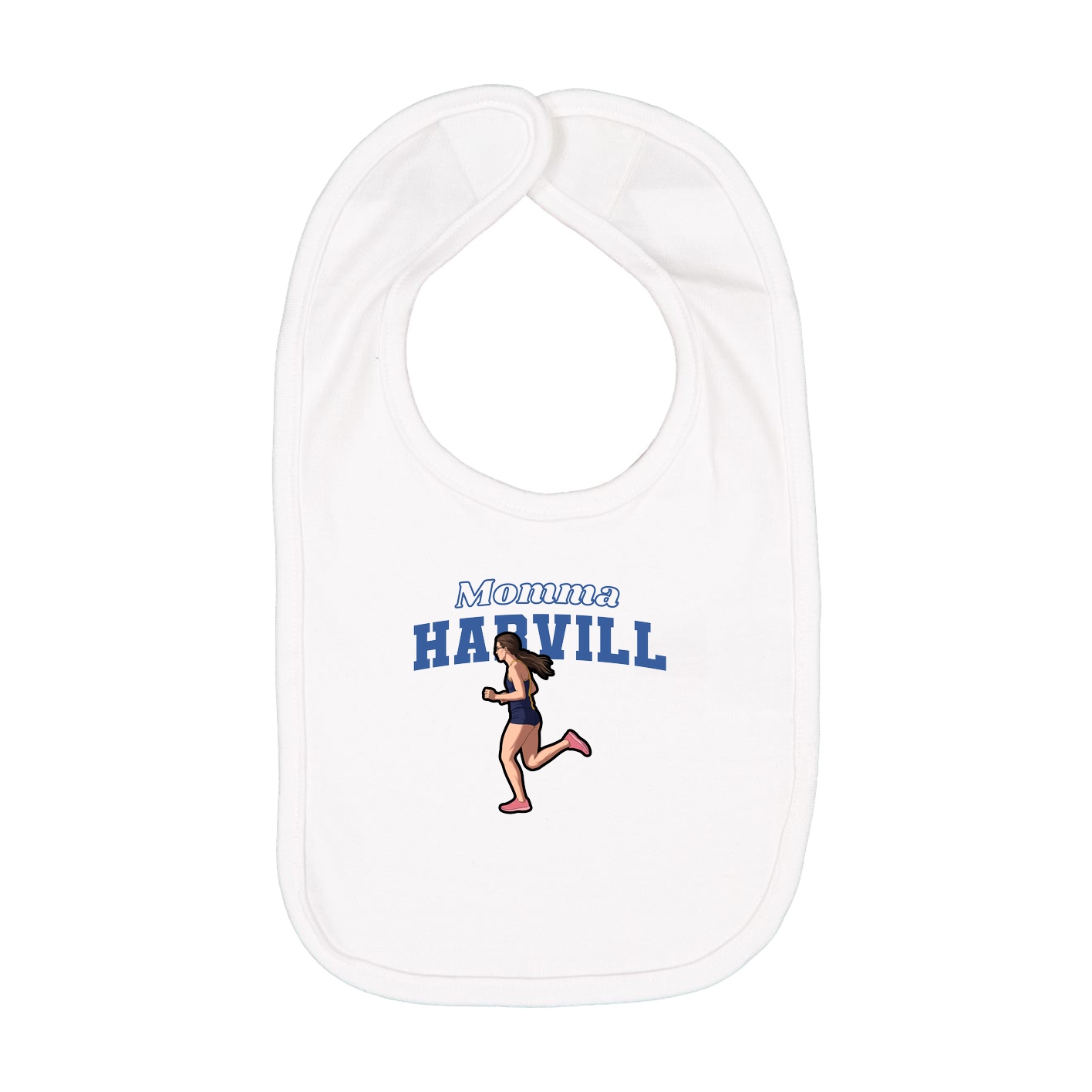 Infant Bib — Mothers Day Block in White