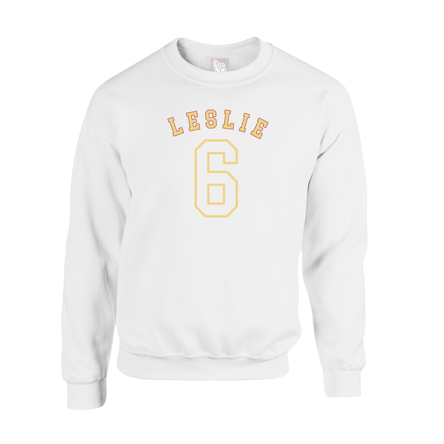 Fleece Crew — Shirsey Arch in White