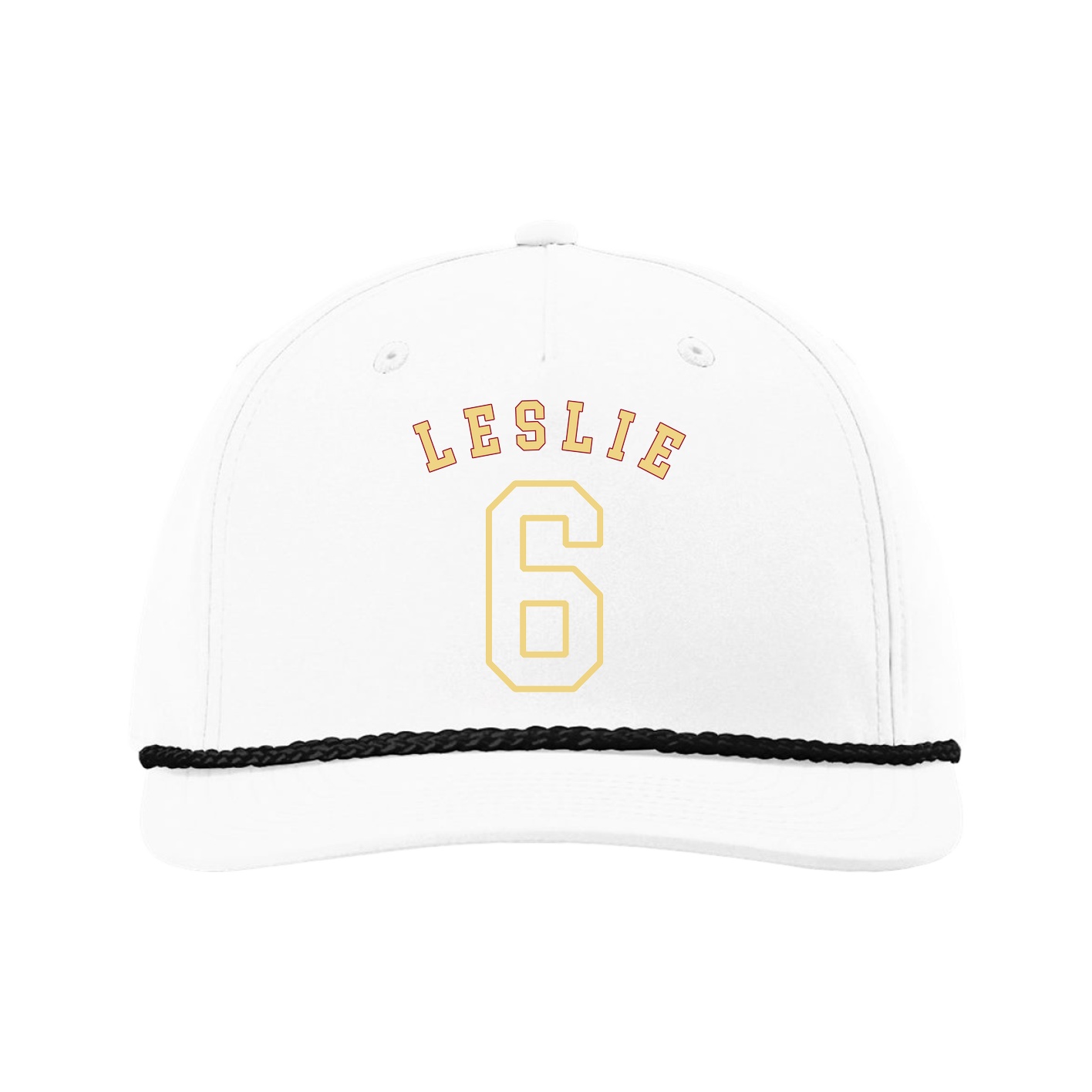 Five-Panel Classic Rope Cap — Shirsey Arch in White