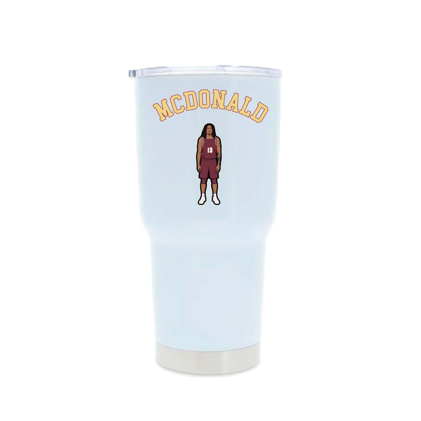 30oz Stainless Steel Tumbler — Shirsey Arch in White