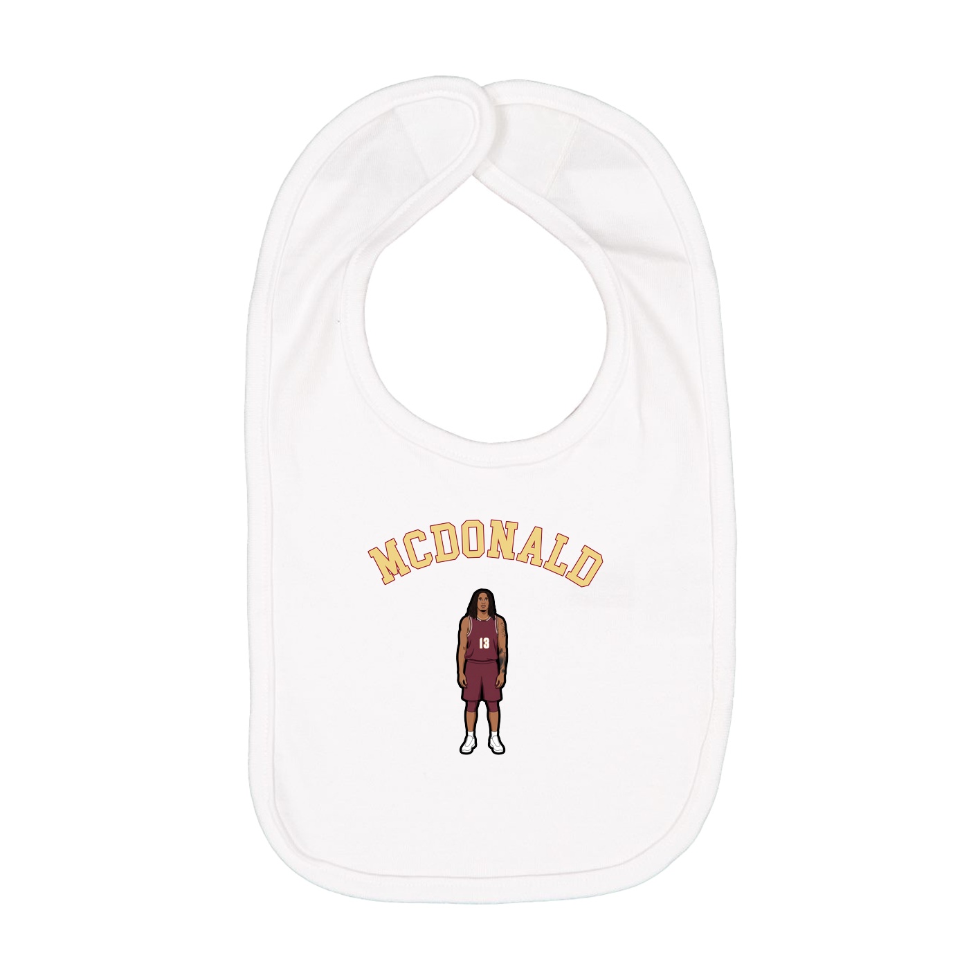 Infant Bib — Shirsey Arch in White
