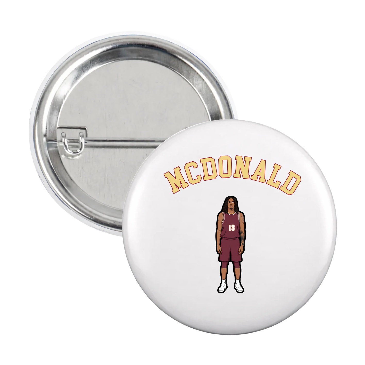 Game Day Button — Shirsey Arch in White