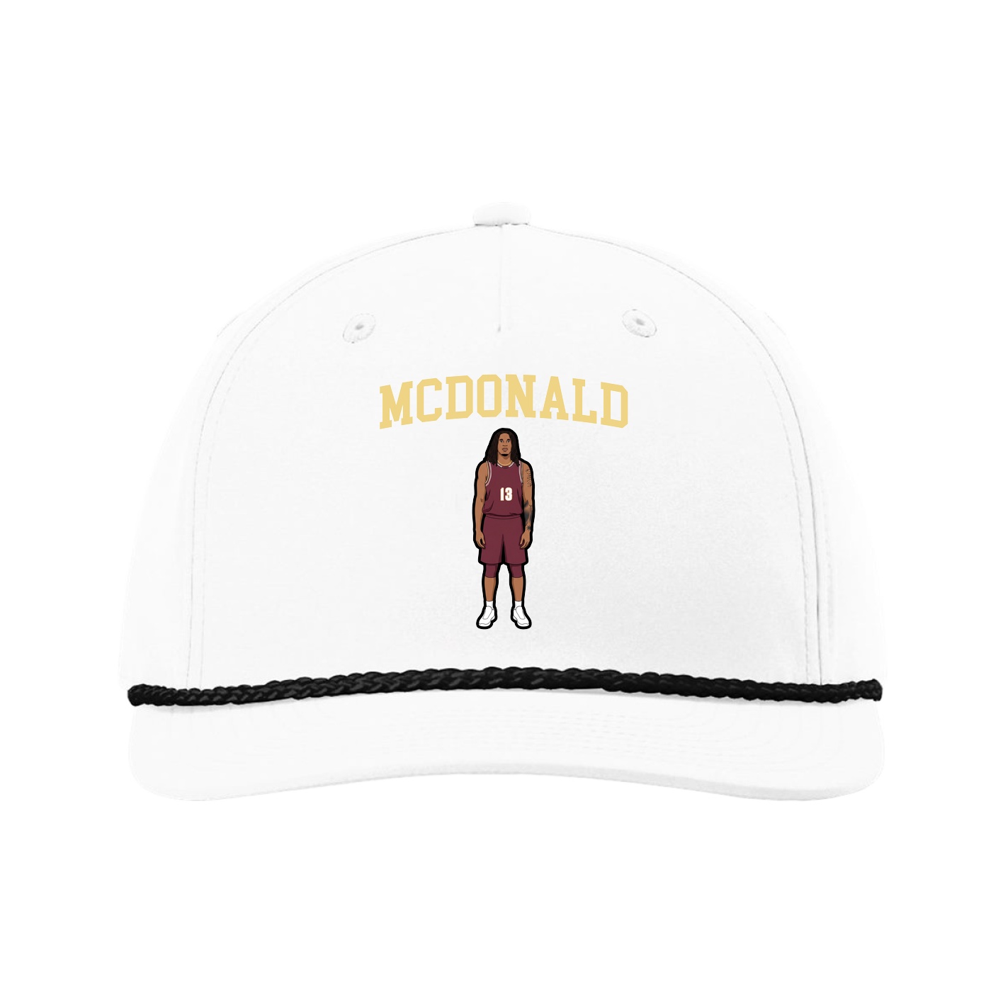 Five-Panel Classic Rope Cap — Shirsey in White