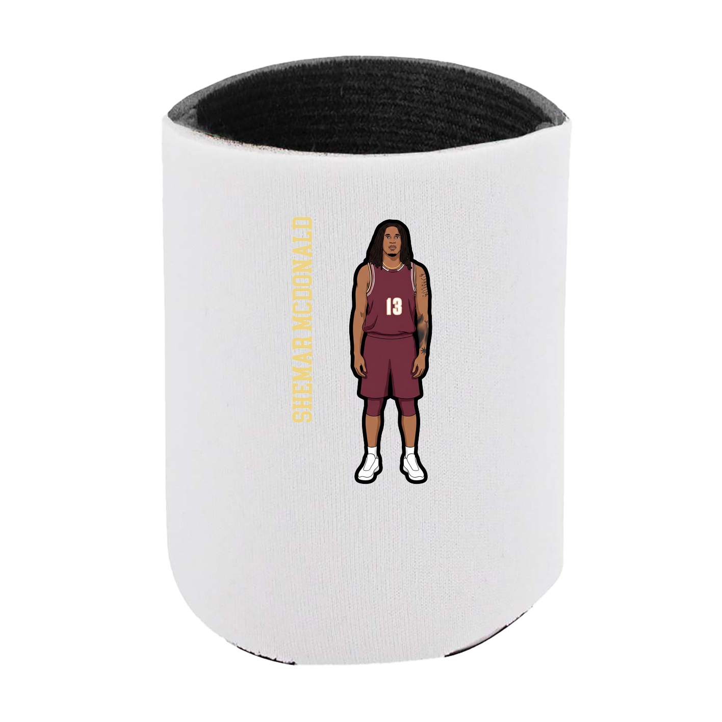 Can Holder — Name Vertical in White