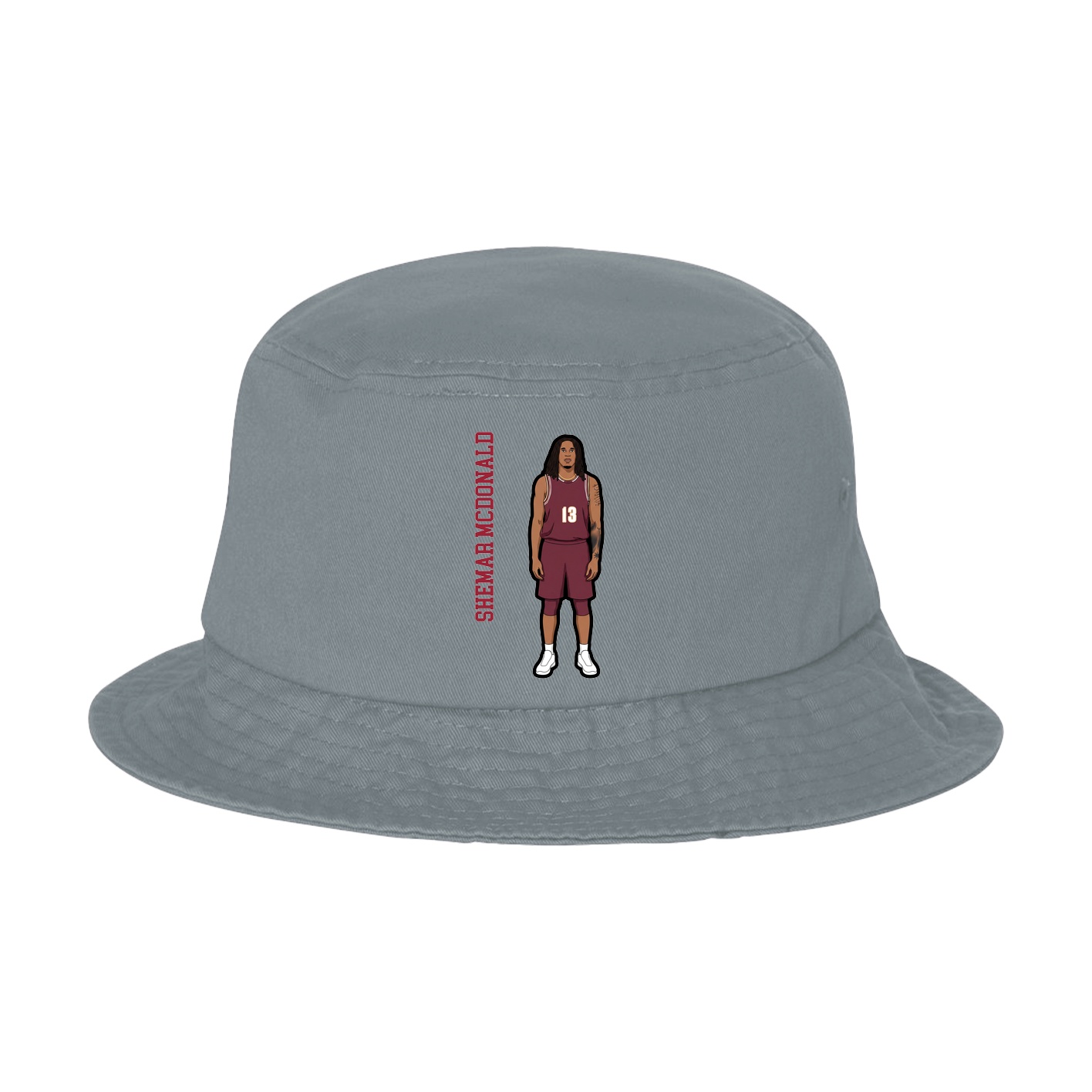 Bucket Cap — Name Vertical in Grey