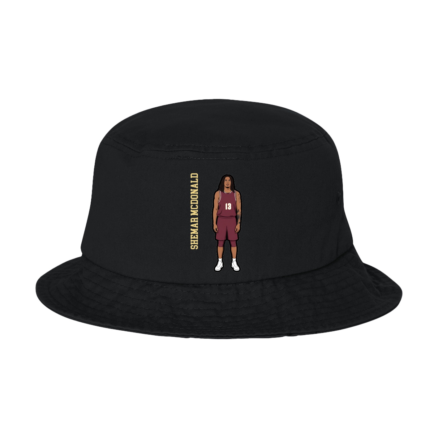 Bucket Cap — Name Vertical in Black