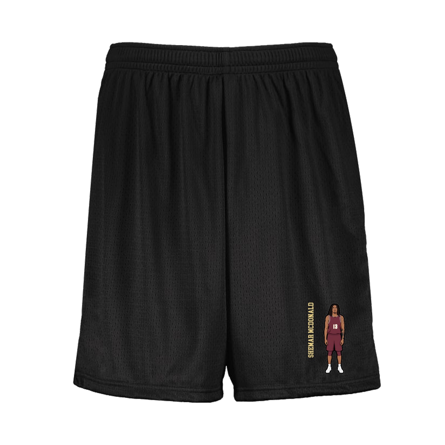 Shorts — Name Vertical in Black