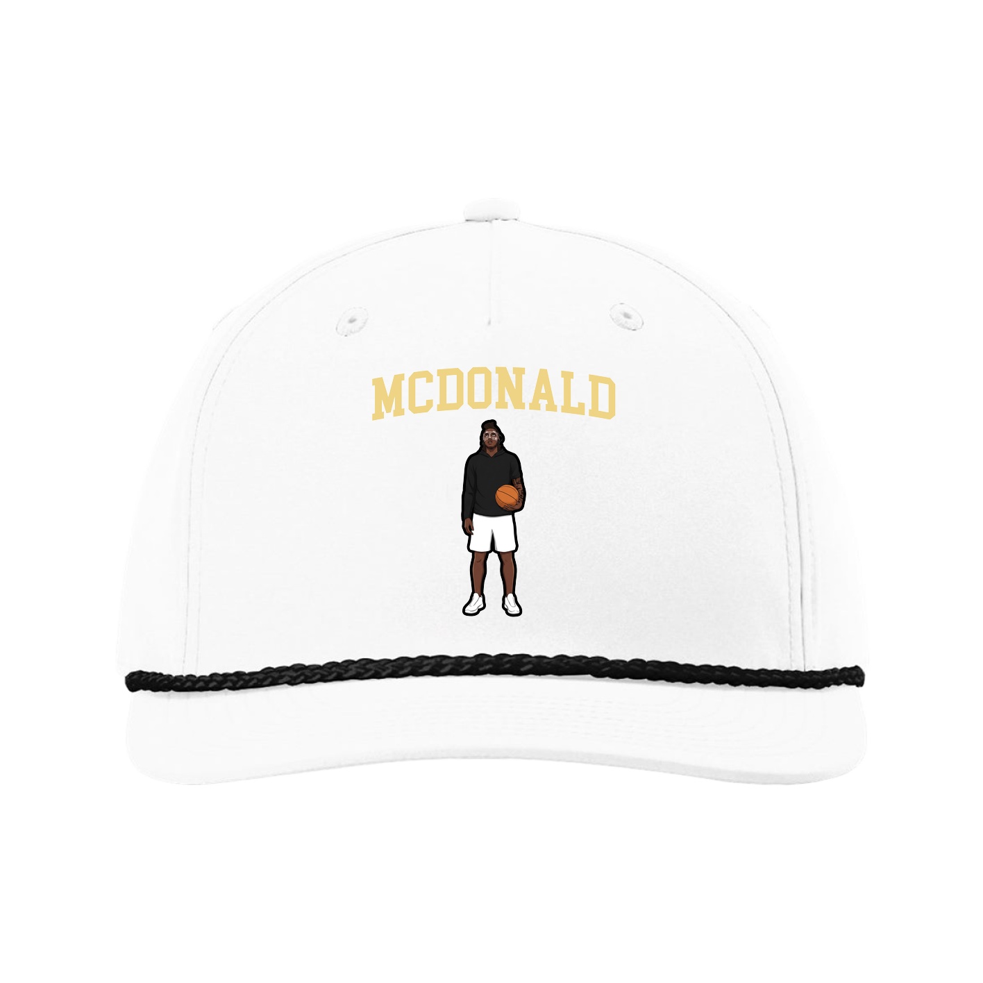 Five-Panel Classic Rope Cap — Shirsey in White