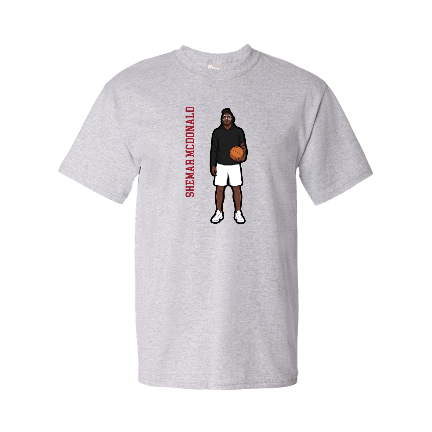 Youth Tee — Name Vertical in Grey