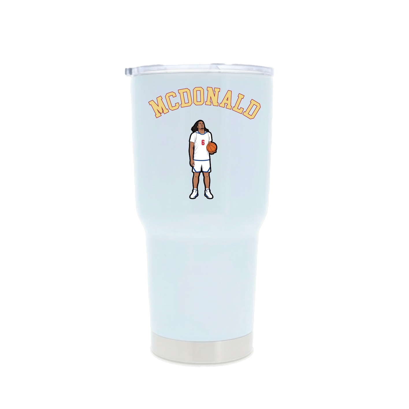 30oz Stainless Steel Tumbler — Shirsey Arch in White