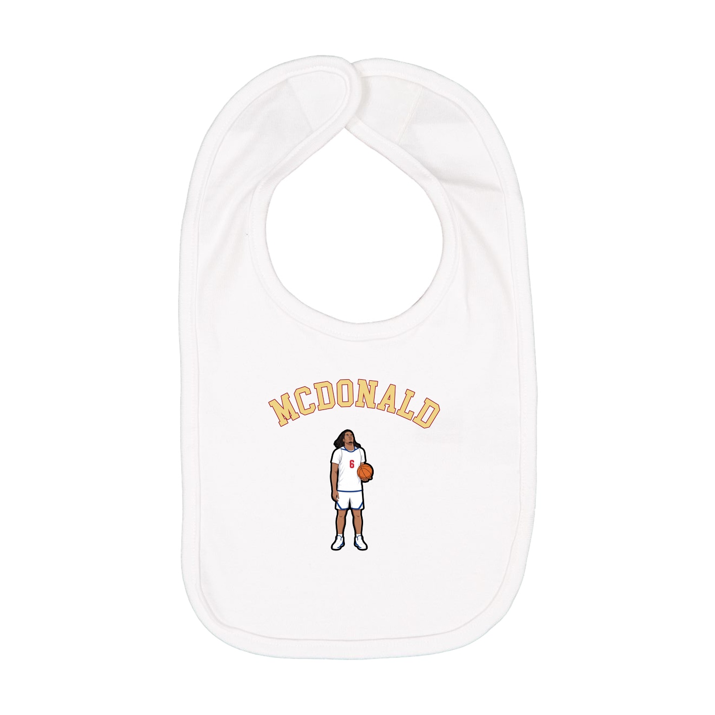 Infant Bib — Shirsey Arch in White