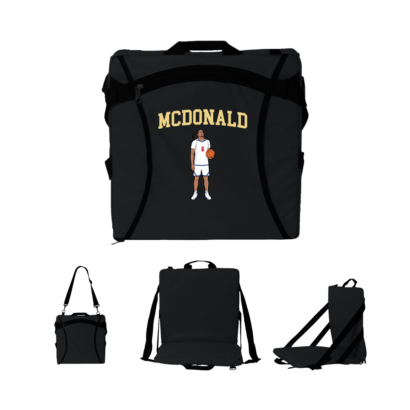 Folding Stadium Seat — Shirsey in Black