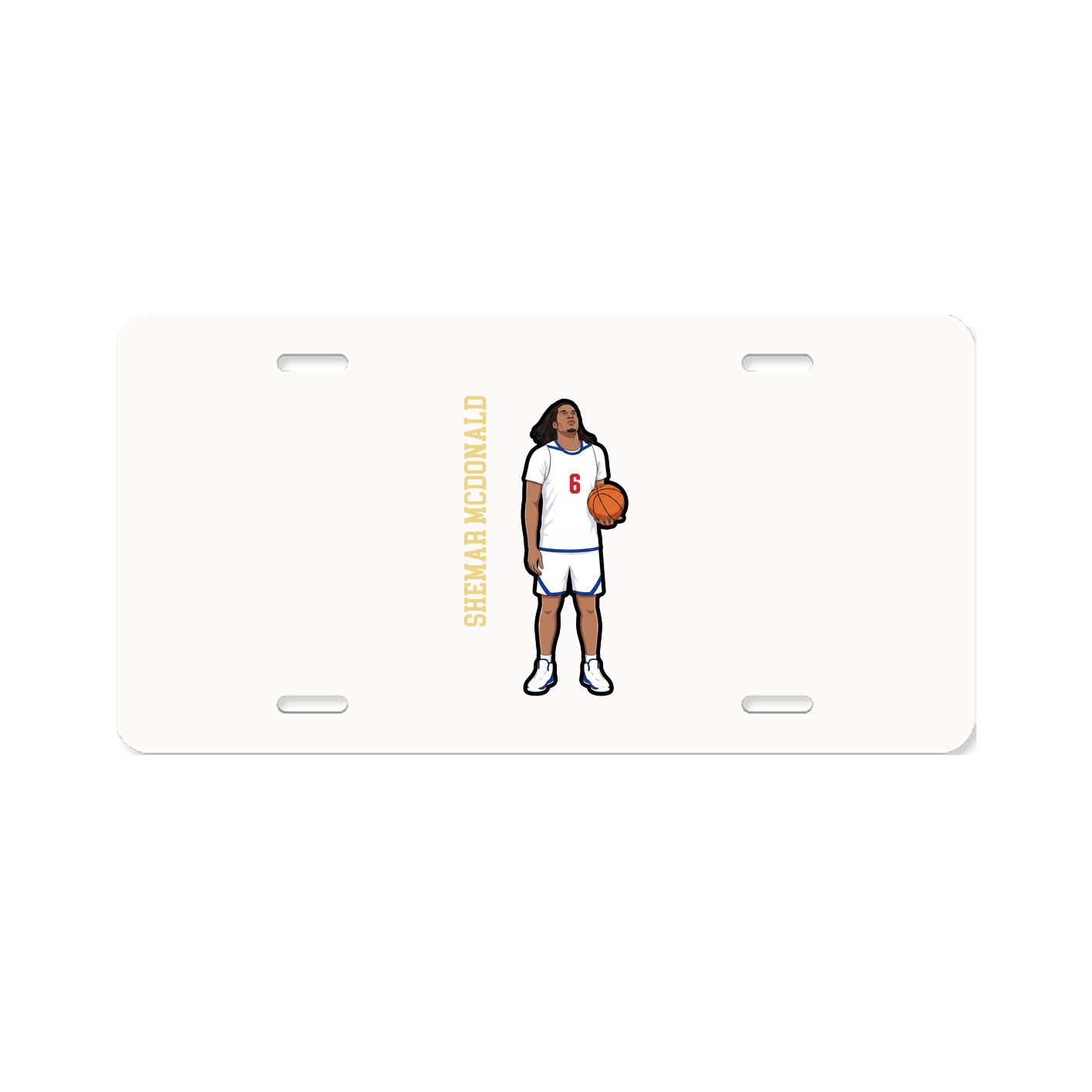 License Plate — Name Vertical in Classic