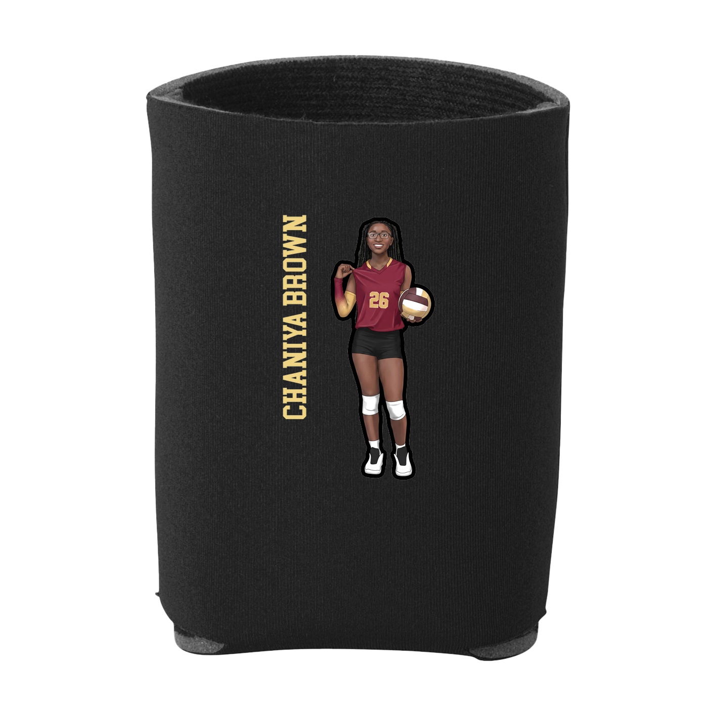 Can Holder — Name Vertical in Black