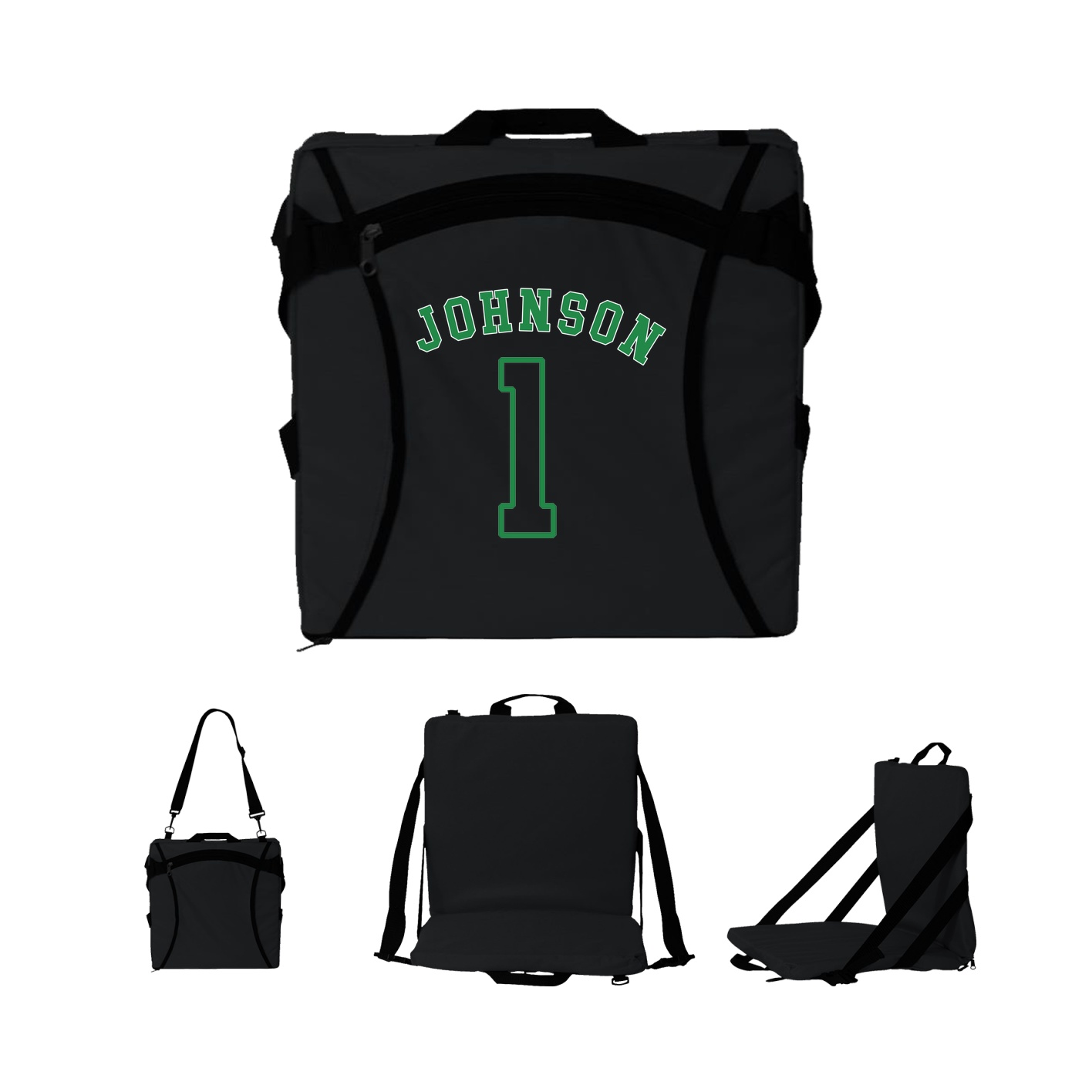 Folding Stadium Seat — Shirsey Arch in Black