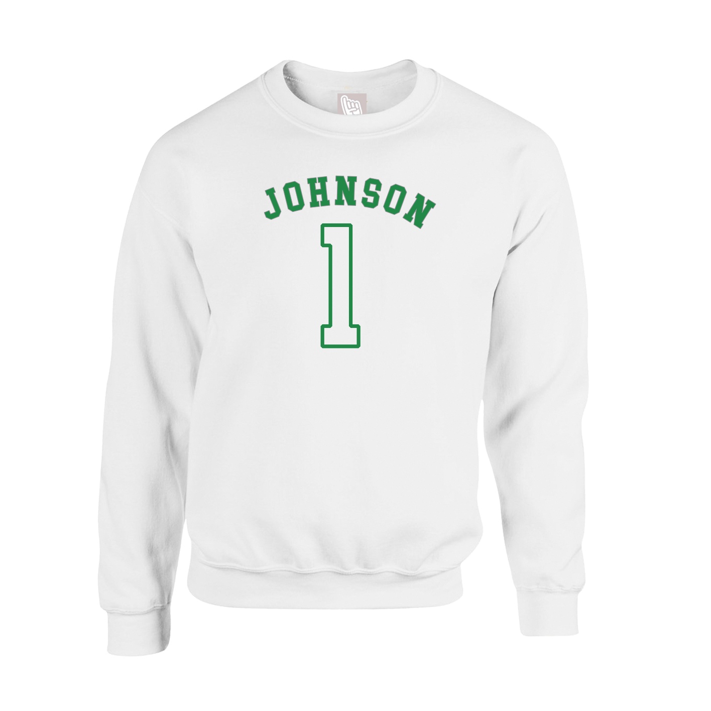 Fleece Crew — Shirsey Arch in White
