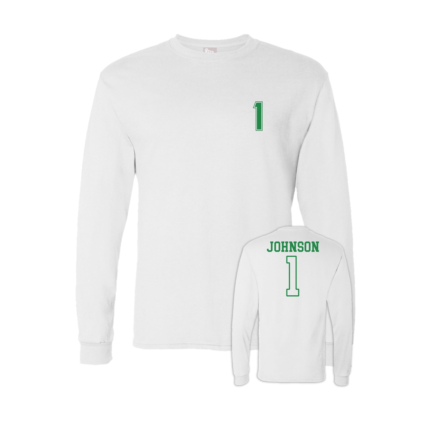 Long Sleeve Tee — Chest Back in White