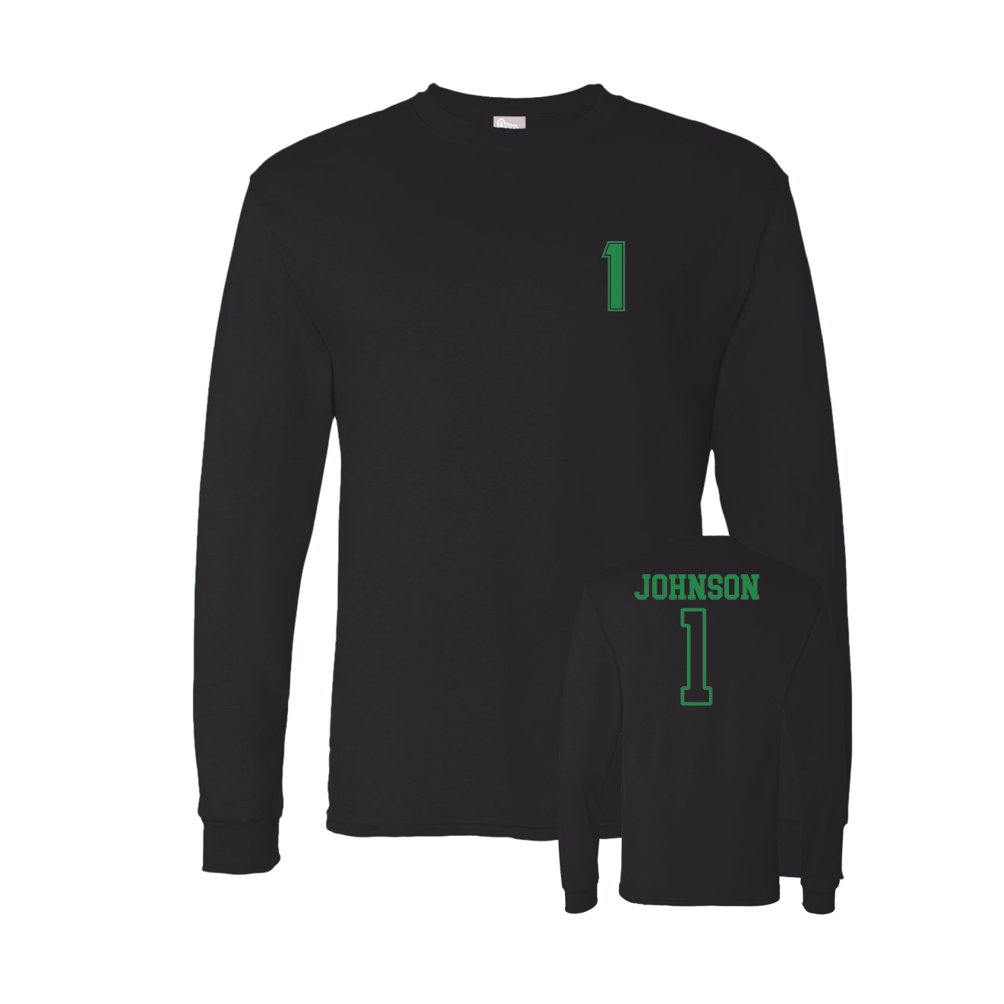Long Sleeve Tee — Chest Back in Black