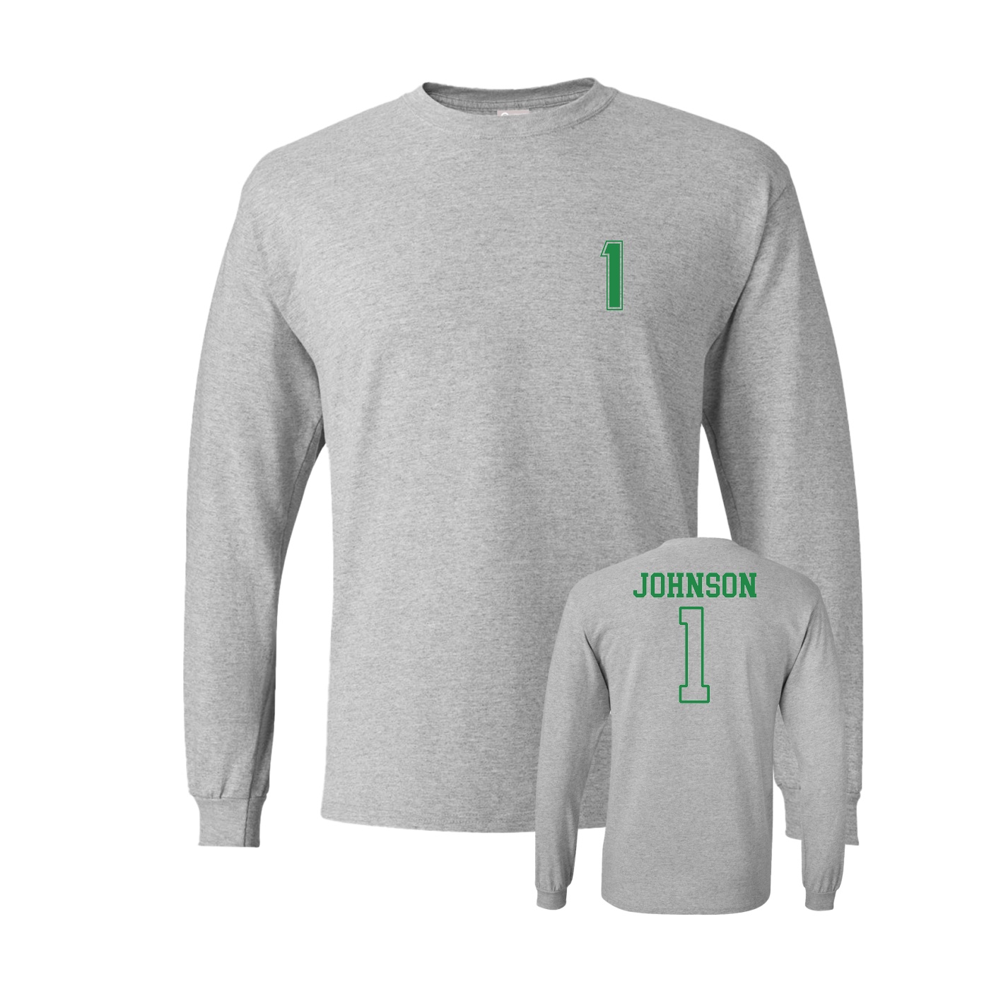 Long Sleeve Tee — Chest Back in Grey