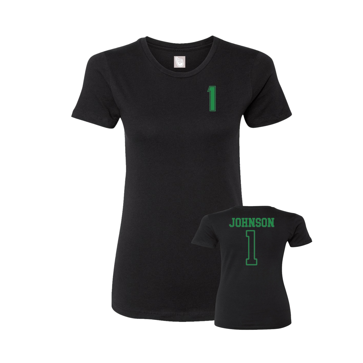 Womens Tee — Chest Back in Black