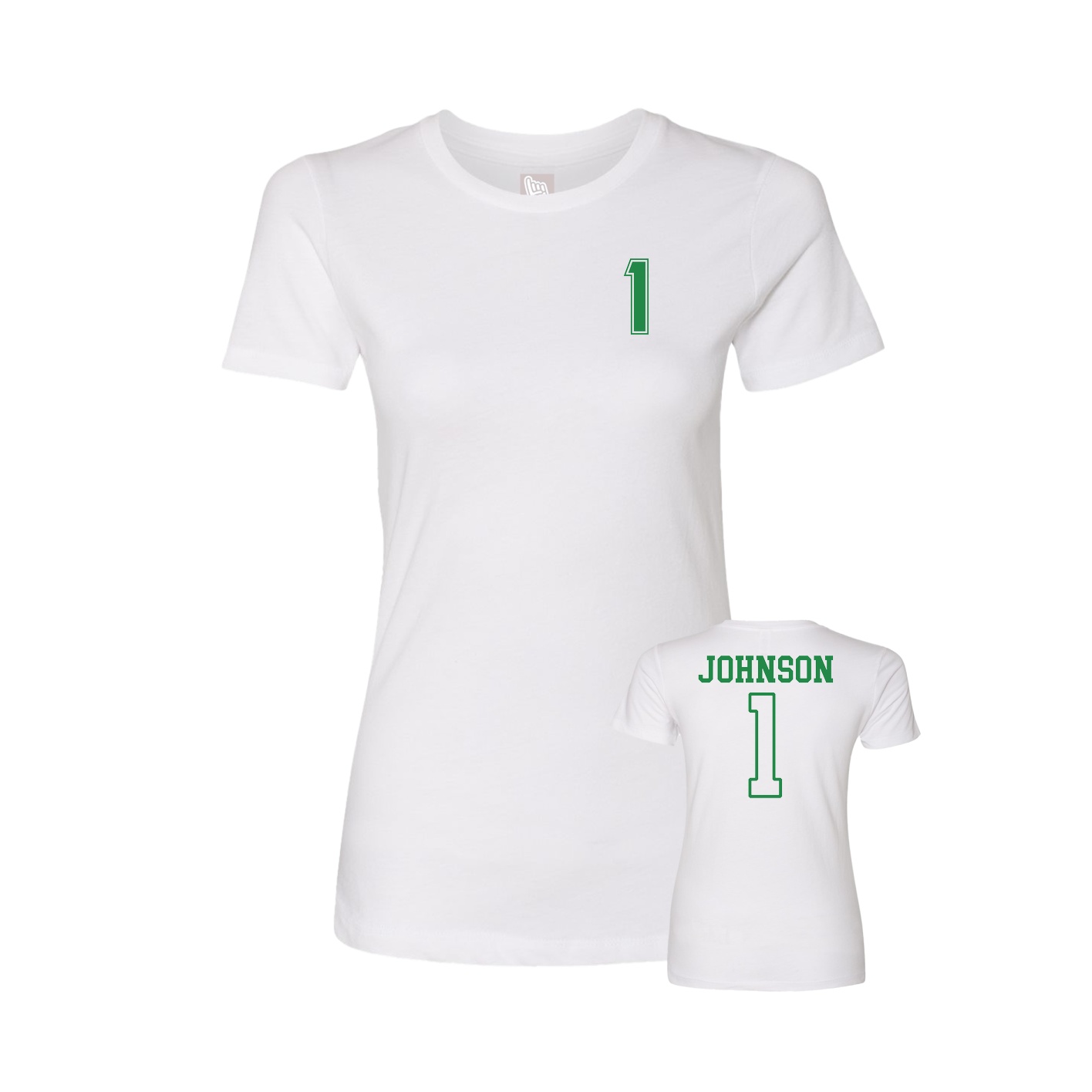 Womens Tee — Chest Back in White