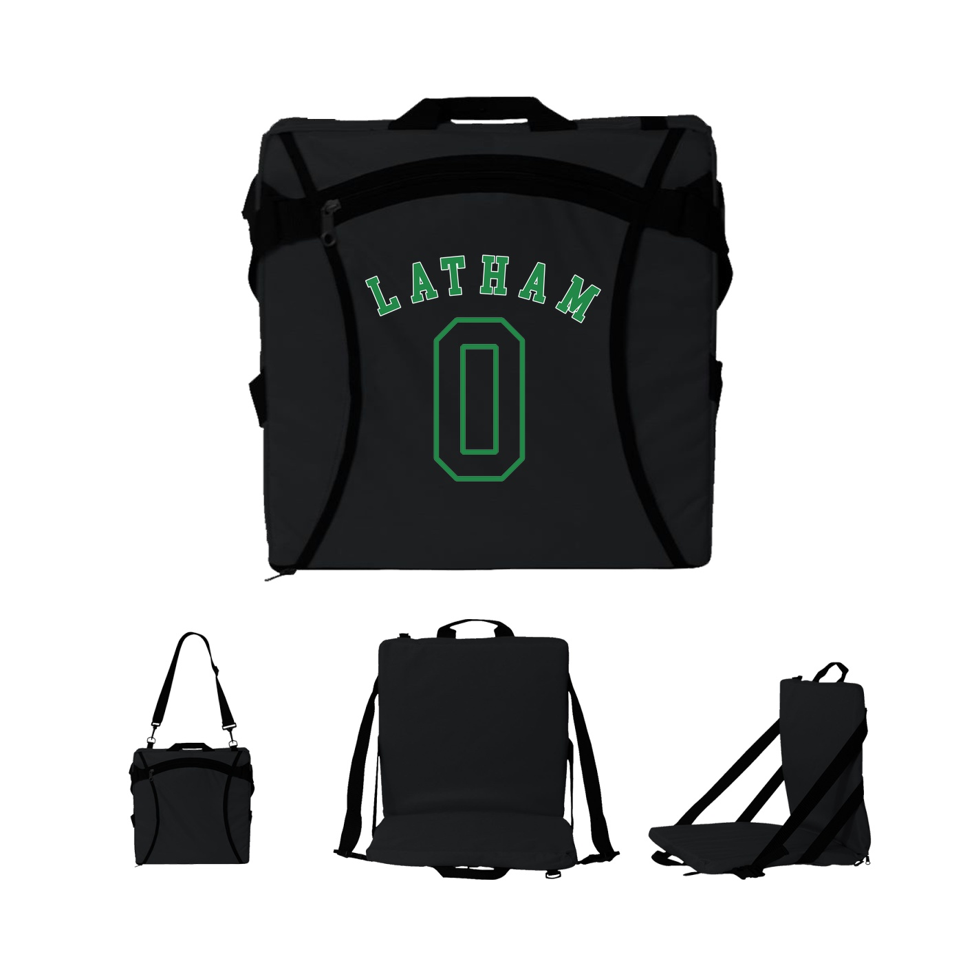 Folding Stadium Seat — Shirsey Arch in Black