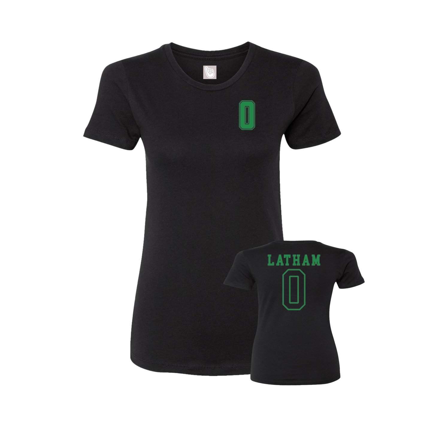 Fitted Women's Tee — Chest Back in Black