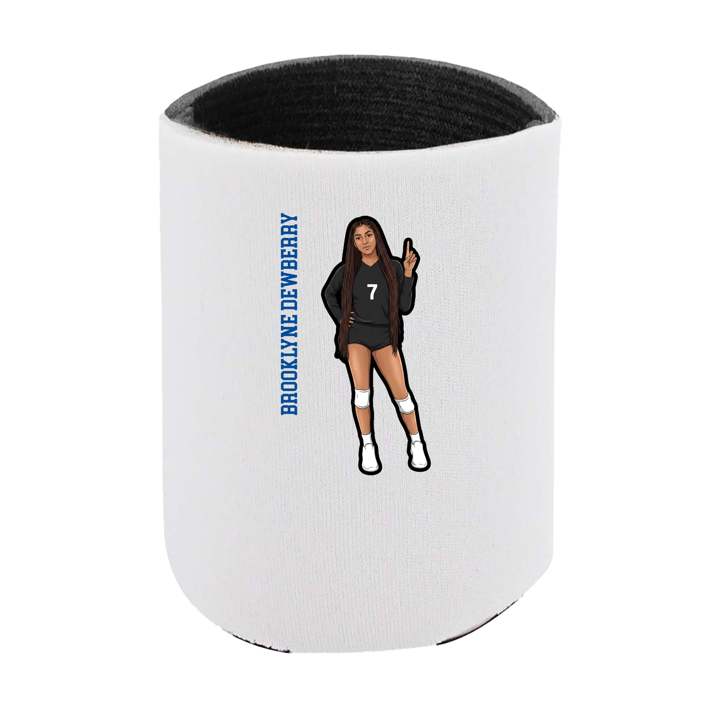 Can Holder — Name Vertical in White