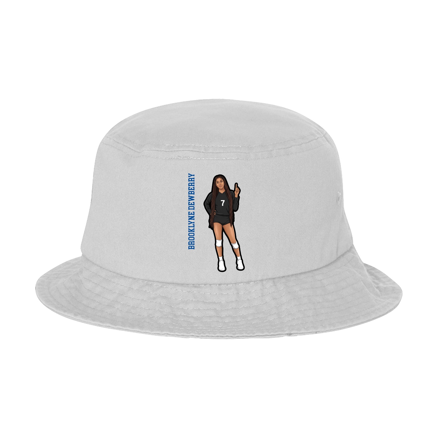 Bucket Cap — Name Vertical in White