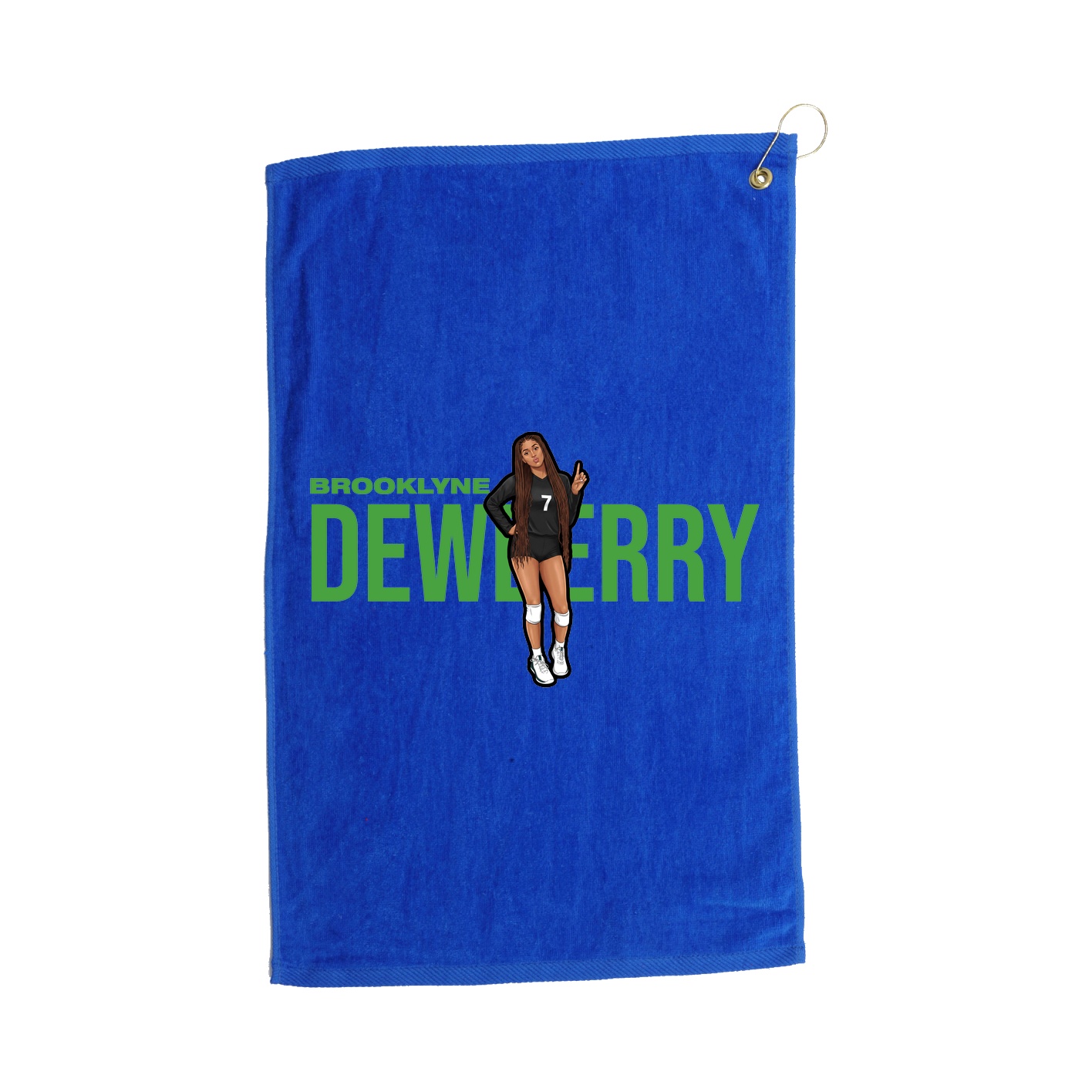 Golf Towel — Player Name in Royal