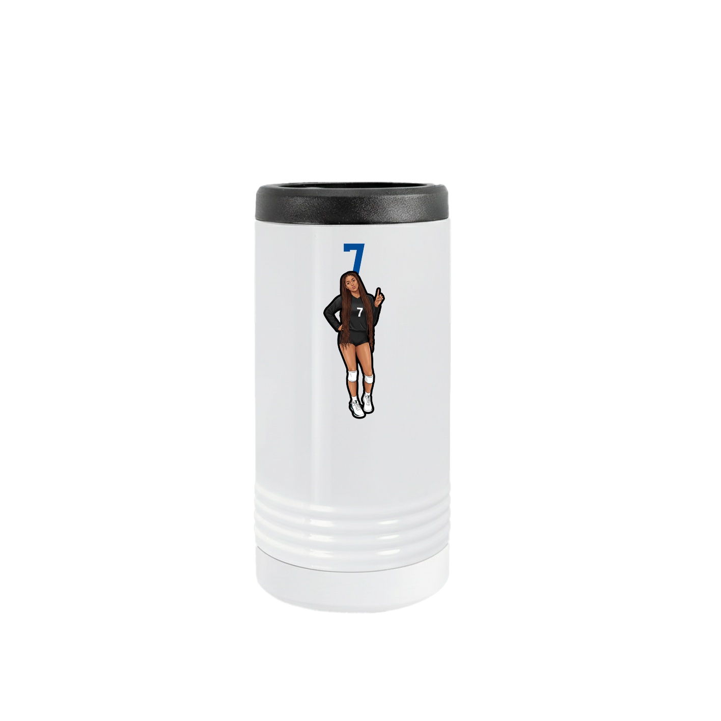 Slim Beverage Holder — Number Top in White