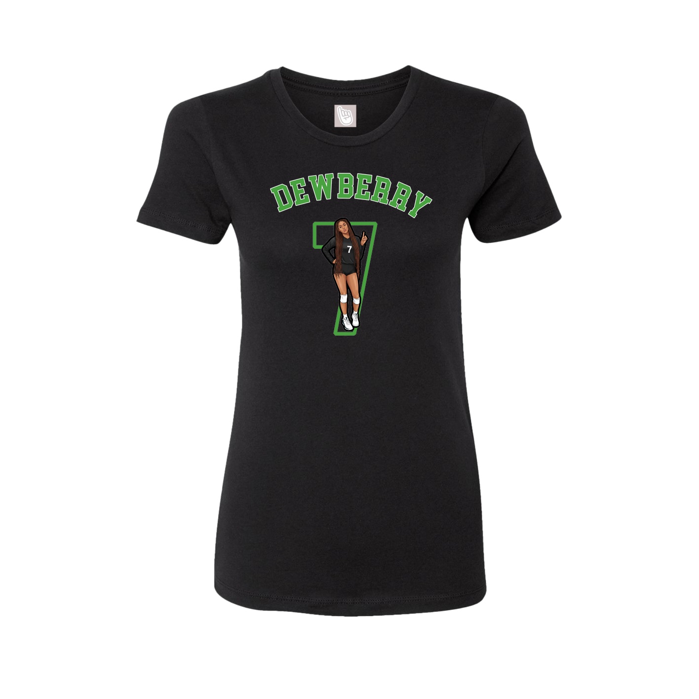 Fitted Women's Tee — Shirsey Arch in Black