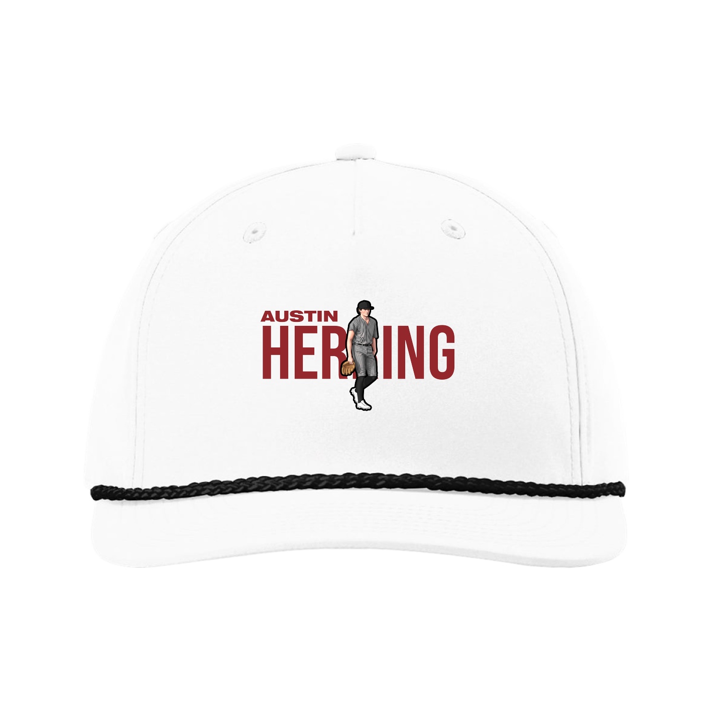 Five-Panel Classic Rope Cap — Player Name in White