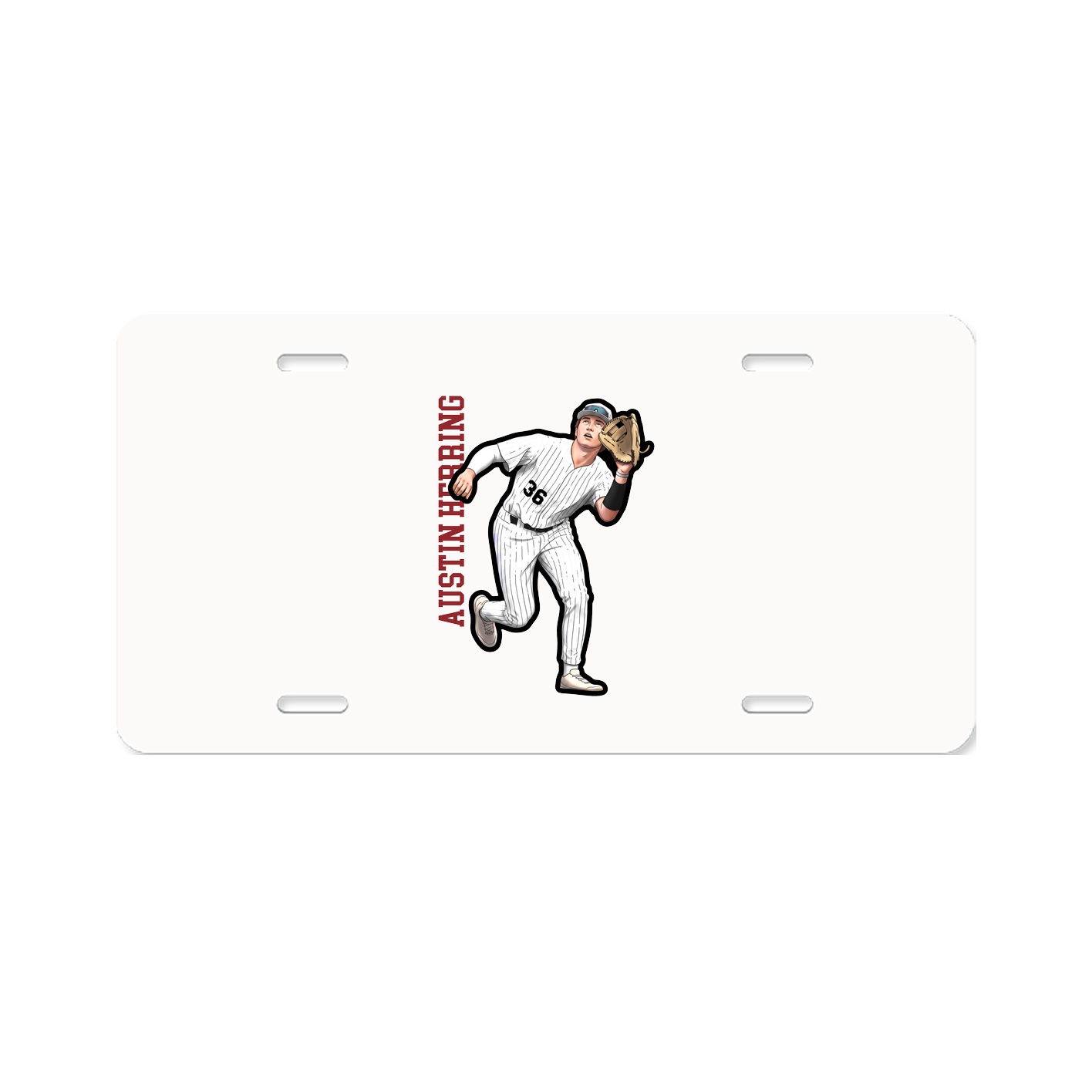 License Plate — Name Vertical in Classic