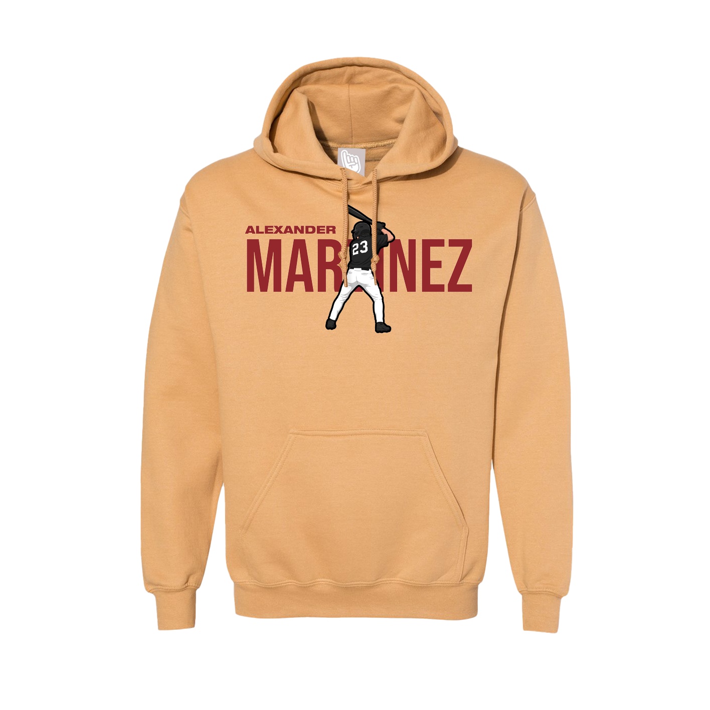 Hoodie — Player Name in Vegas Gold