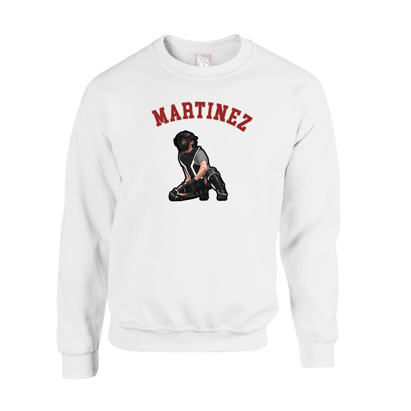 Fleece Crew — Shirsey Arch in White
