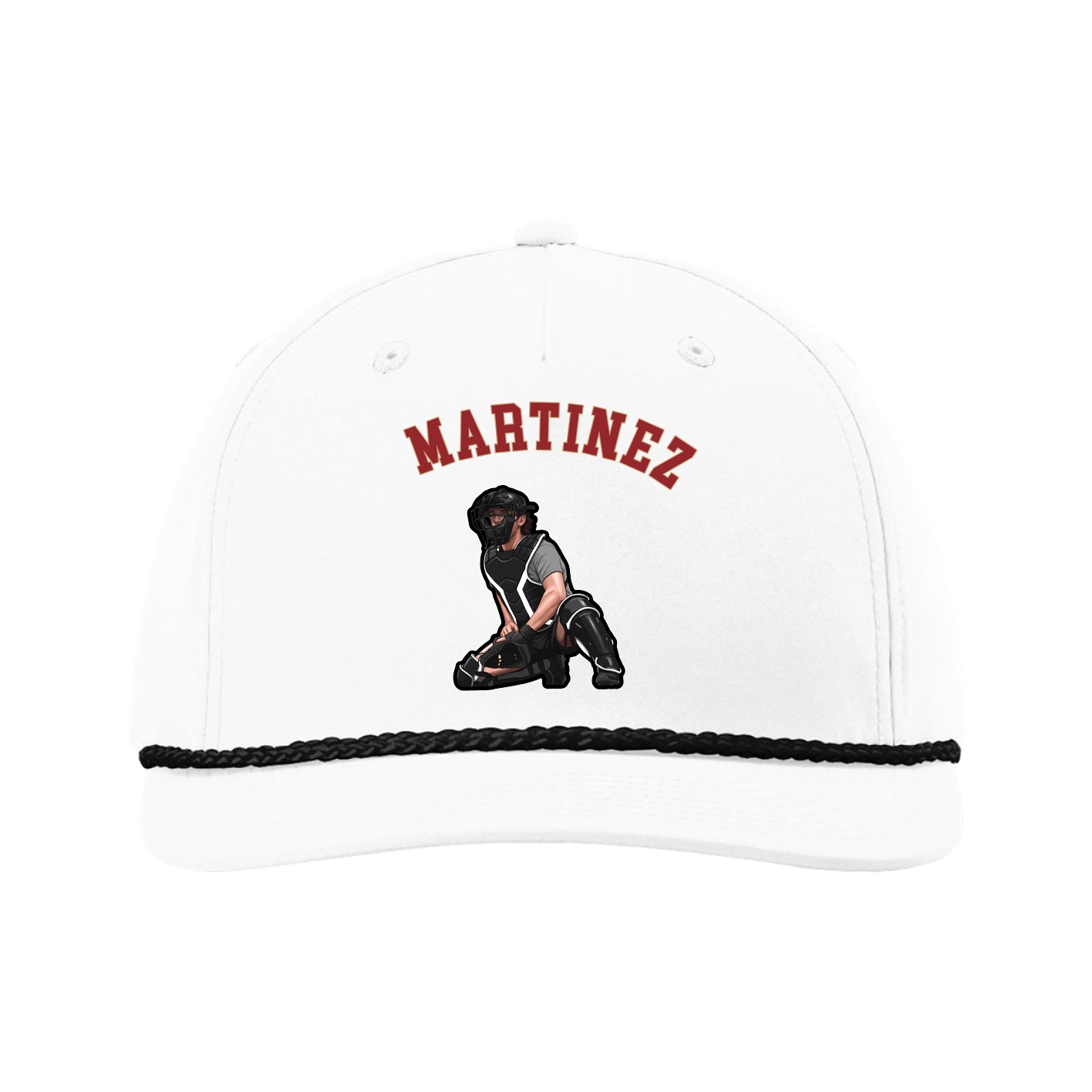 Five-Panel Classic Rope Cap — Shirsey Arch in White