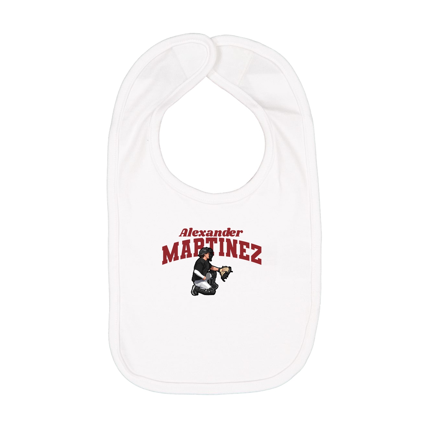 Infant Bib — Signature Arch in White