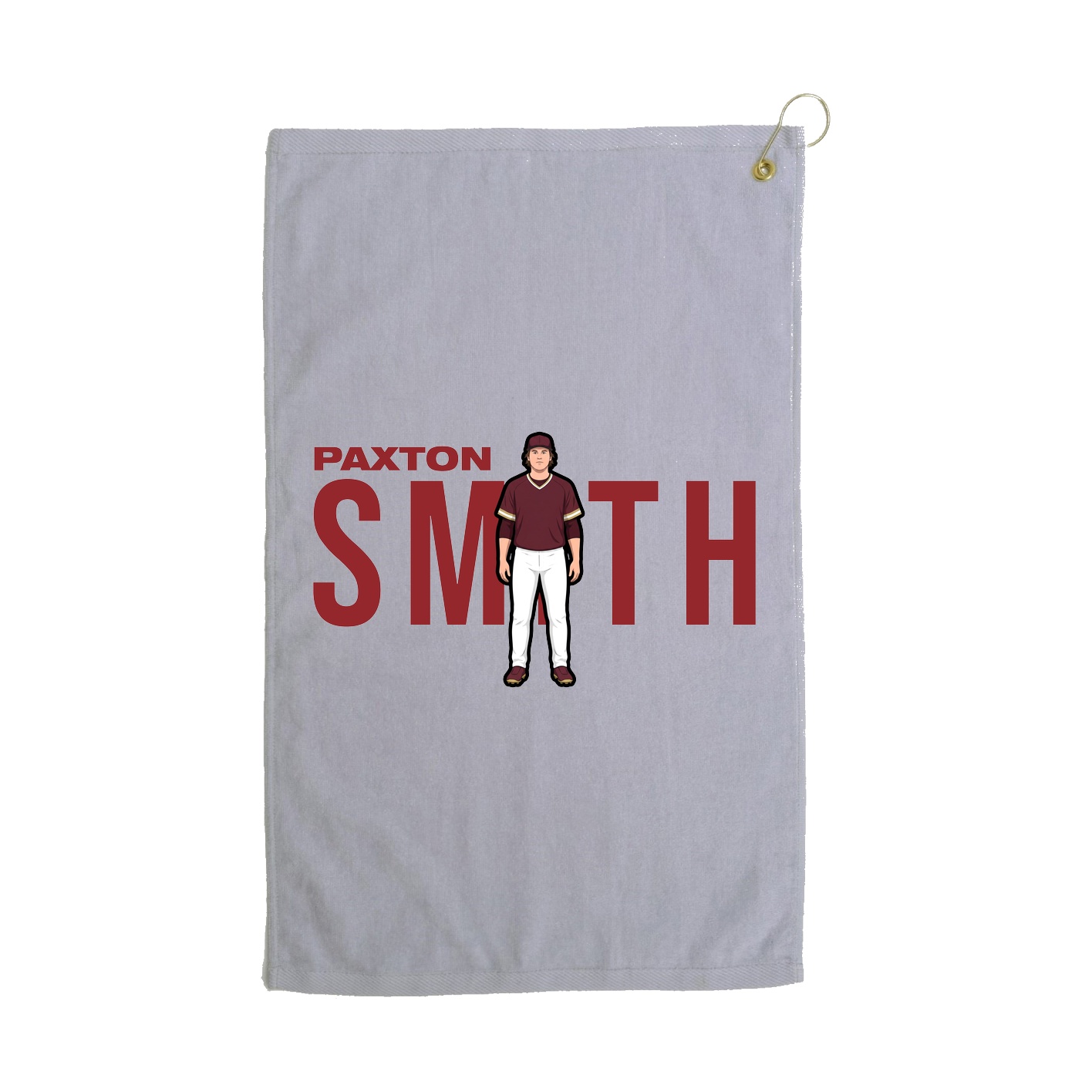 Golf Towel — Player Name in Grey