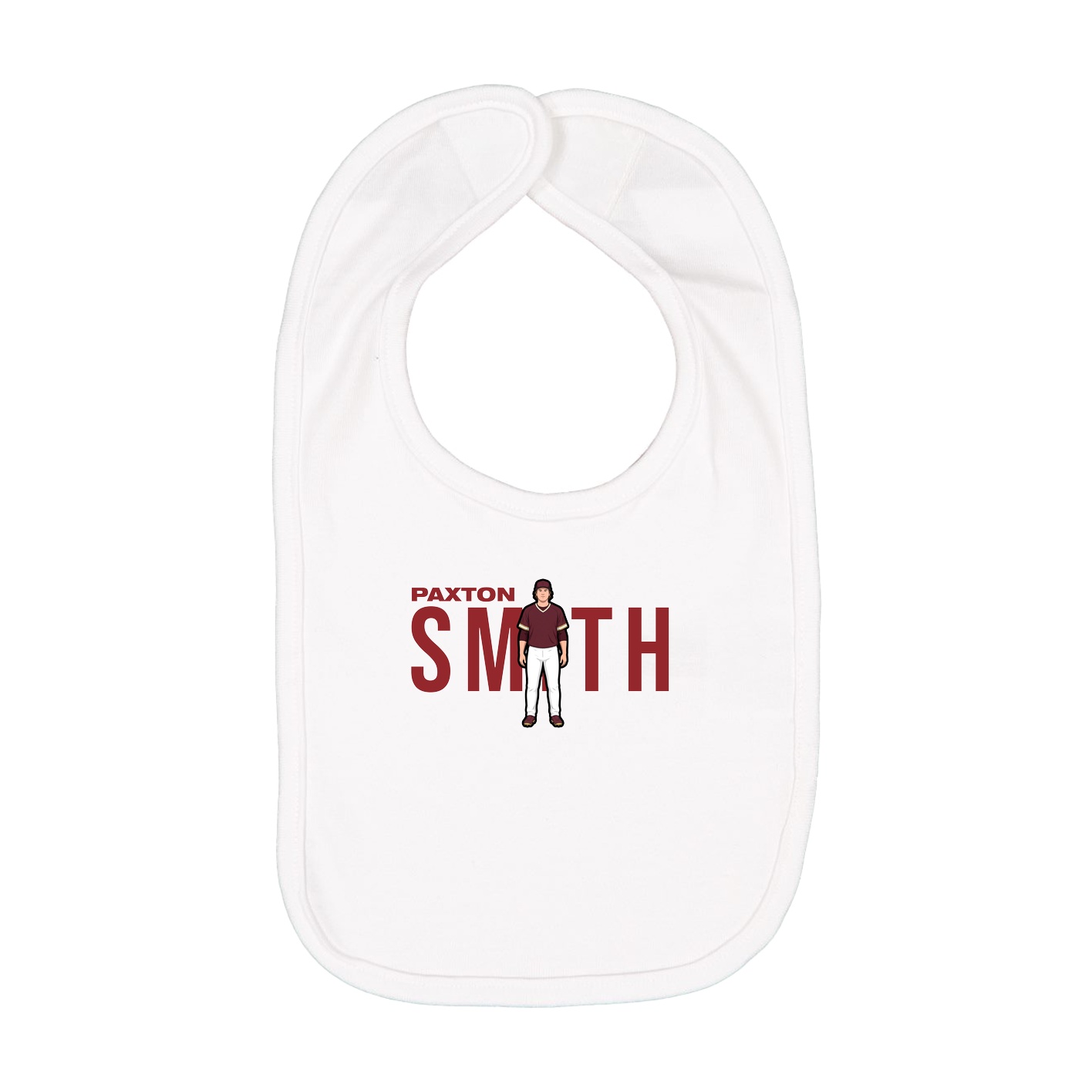 Infant Bib — Player Name in White