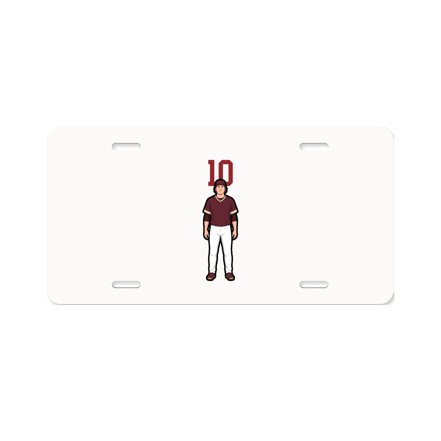 License Plate — Number Top in Classic