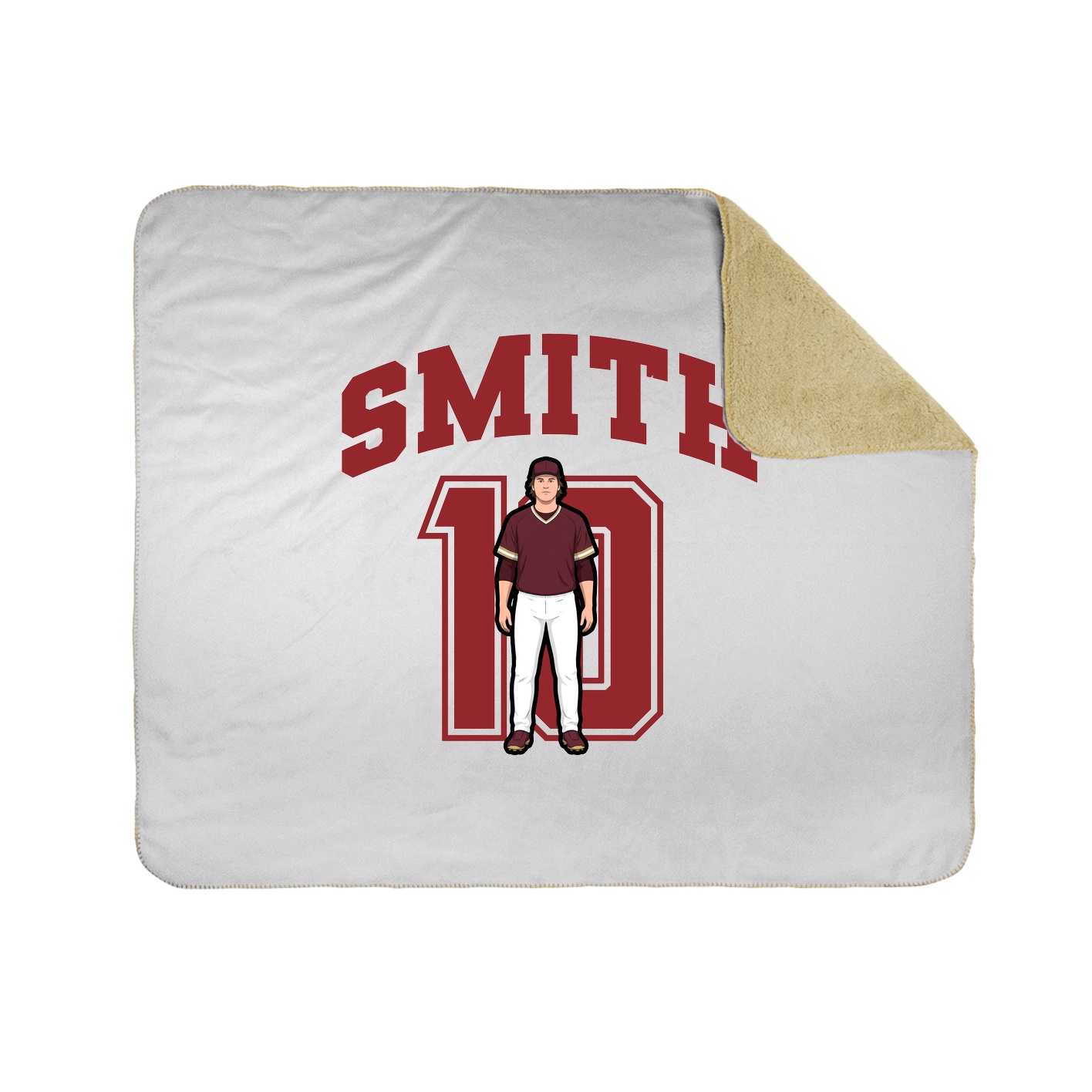 Throw Blanket — Number in White