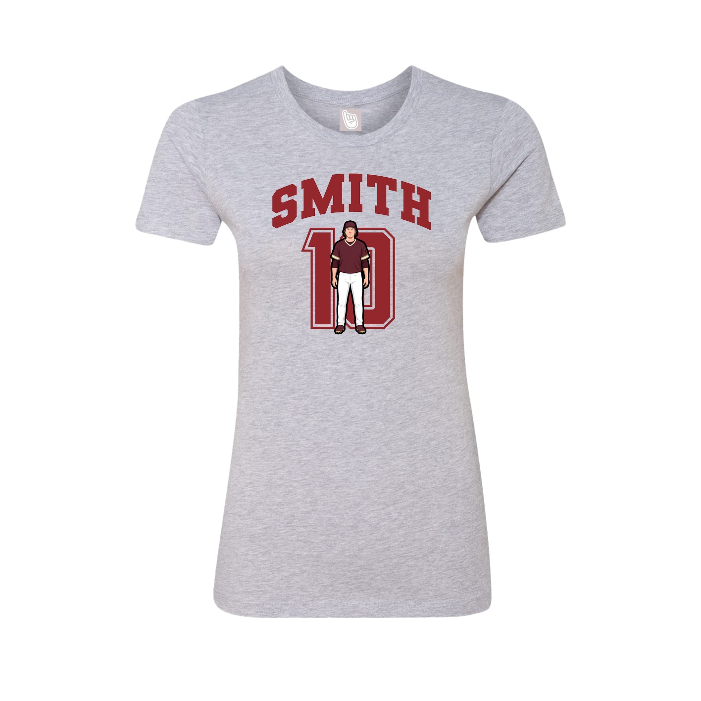 Womens Tee — Number in Grey