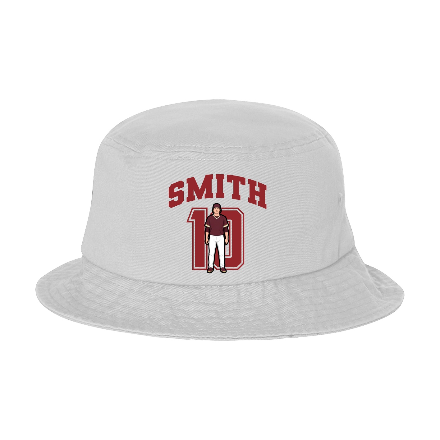 Bucket Cap — Number in White